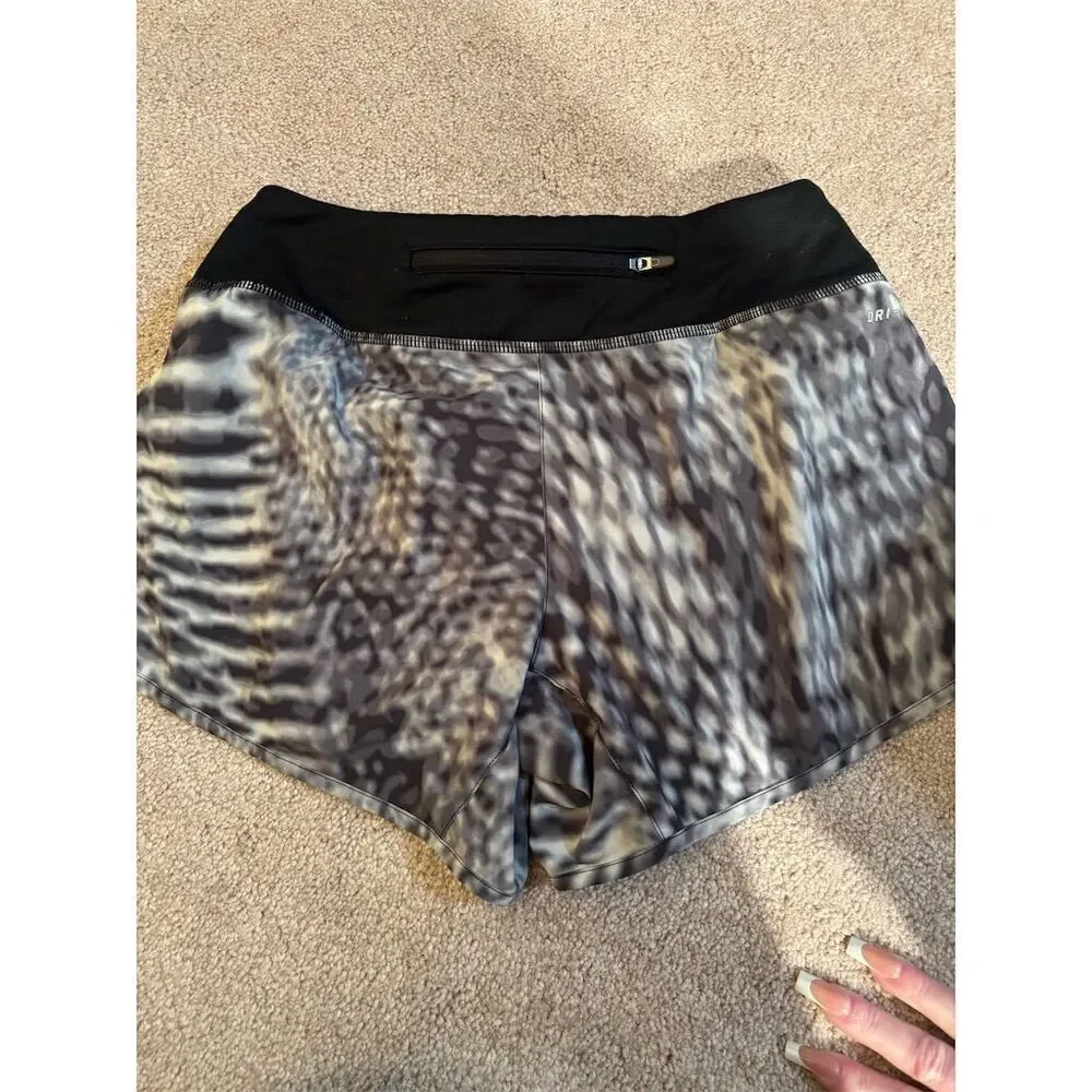 Nike Women's XS Black Tie-Dye Running Shorts Dri-Fit Gym Activewear